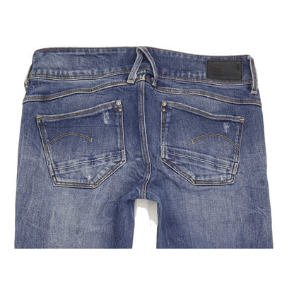 G-Star Lynn Mid Women Blue Skinny Slim Stretch Jeans W27 L27