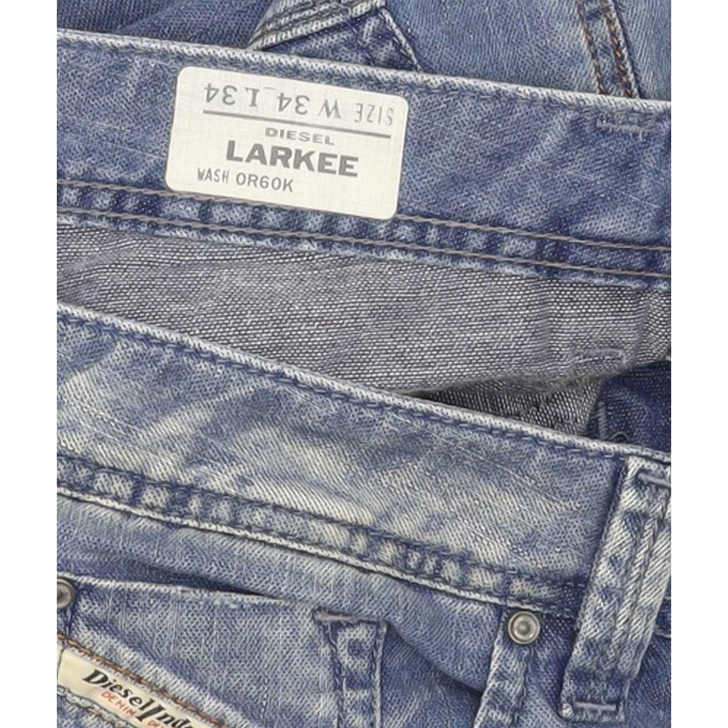 Diesel Larkee 0R60K Men Blue Straight Regular Jeans W35 L33