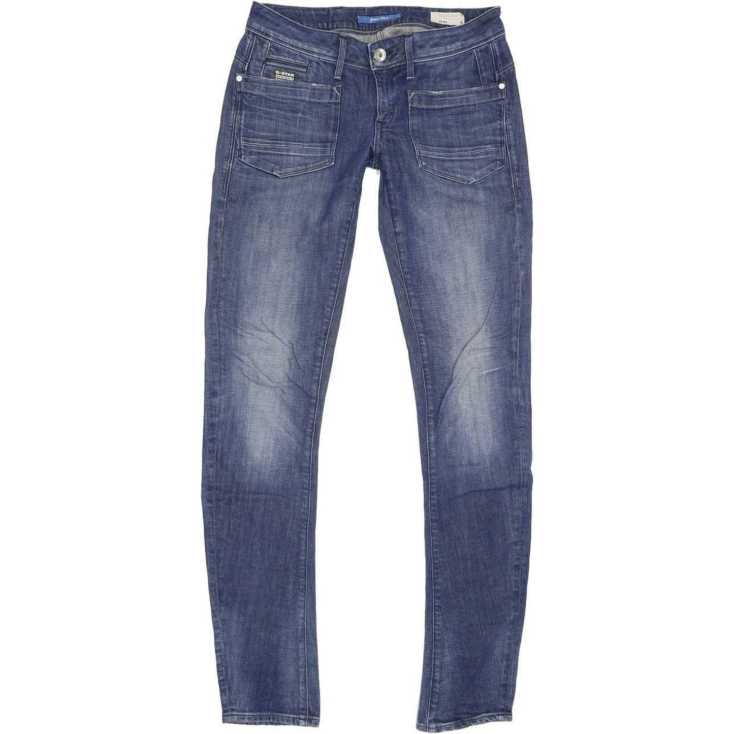 G-Star Low T Women Blue Skinny Slim Stretch Jeans W30 L35