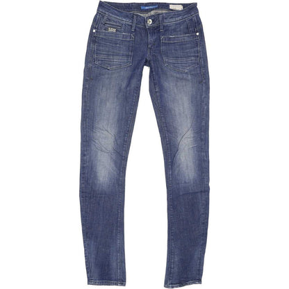 G-Star Low T Women Blue Skinny Slim Stretch Jeans W30 L35