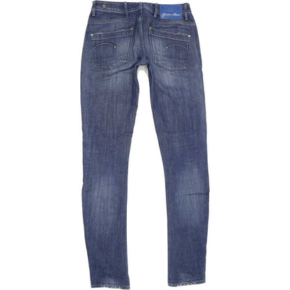 G-Star Low T Women Blue Skinny Slim Stretch Jeans W30 L35