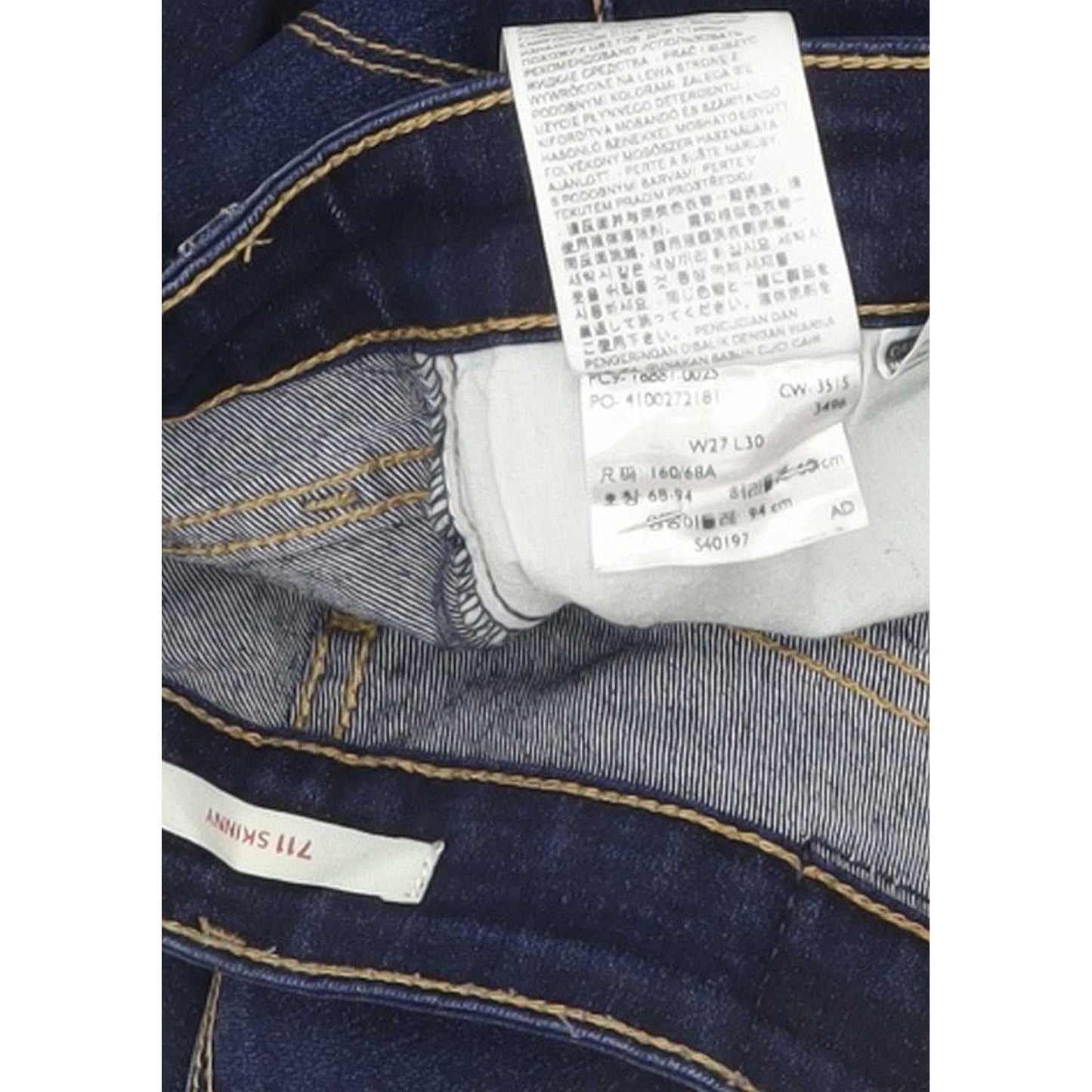 Levi's 711 Women Blue Skinny Regular Stretch Jeans W27 L28