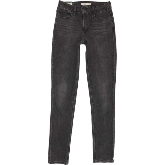 Levi's 721 High Rise Women Black Skinny Stretch Jeans W27 L30