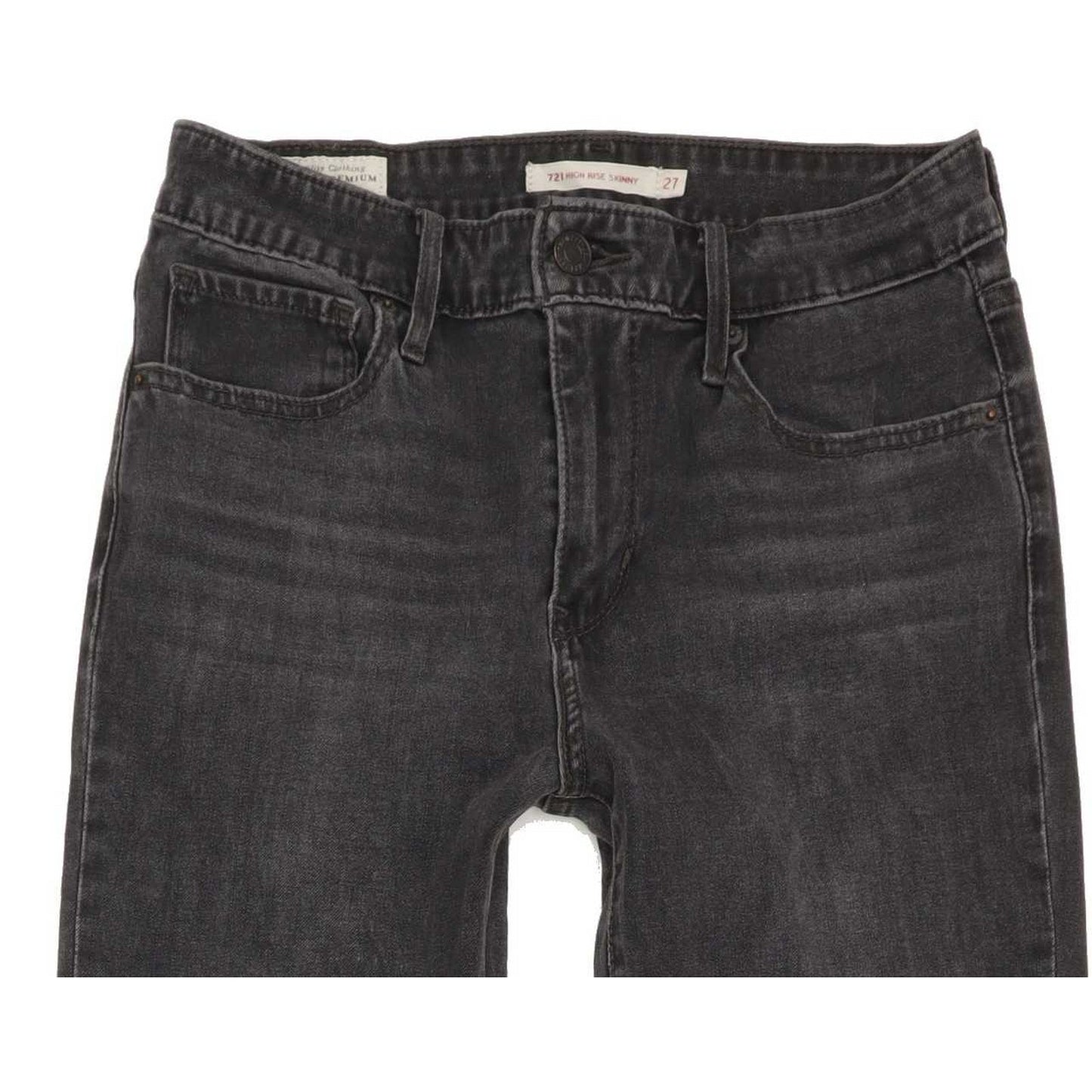 Levi's 721 High Rise Women Black Skinny Stretch Jeans W27 L30