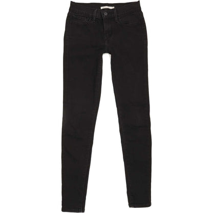 Levi's 710 Super Women Black Skinny Regular Jeans W27 L29