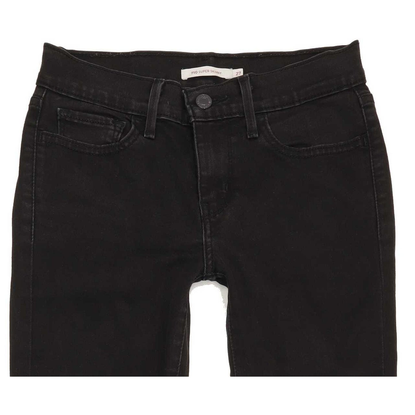 Levi's 710 Super Women Black Skinny Regular Jeans W27 L29