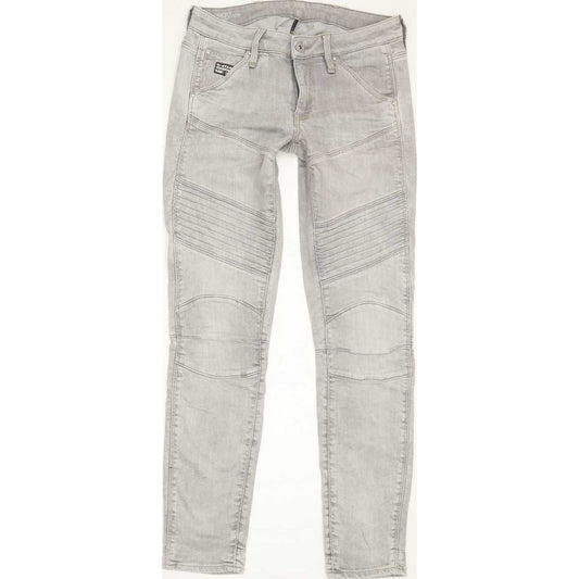 G-Star 5620 Custom Women Grey Skinny Slim Jeans W26 L29