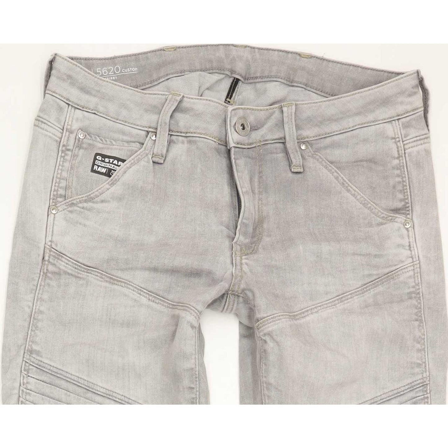 G-Star 5620 Custom Women Grey Skinny Slim Jeans W26 L29