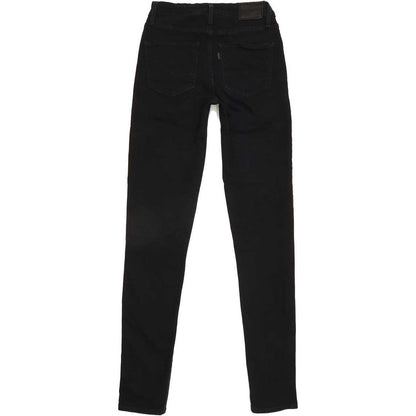 Levi's 712 High Rise Women Black Skinny Slim Stretch Jeans W26 L31