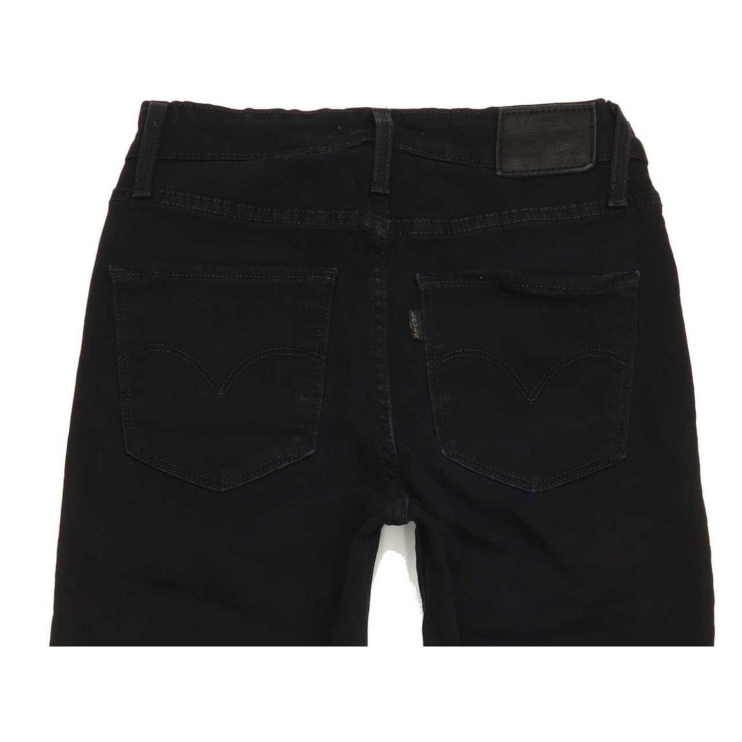 Levi's 712 High Rise Women Black Skinny Slim Stretch Jeans W26 L31
