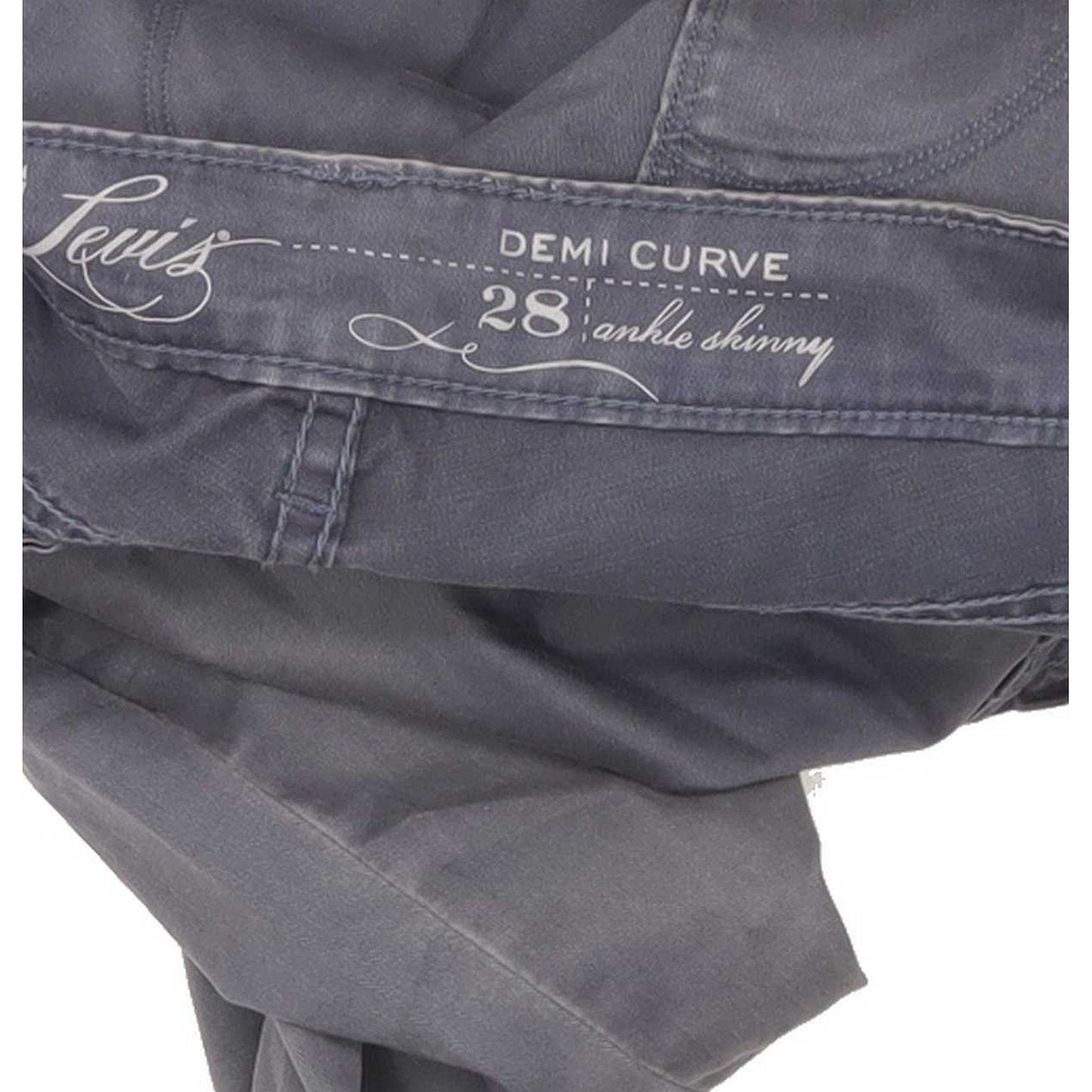 Levi's Demi Curve Ankle Women Grey Skinny Slim Stretch Jeans W28 L27