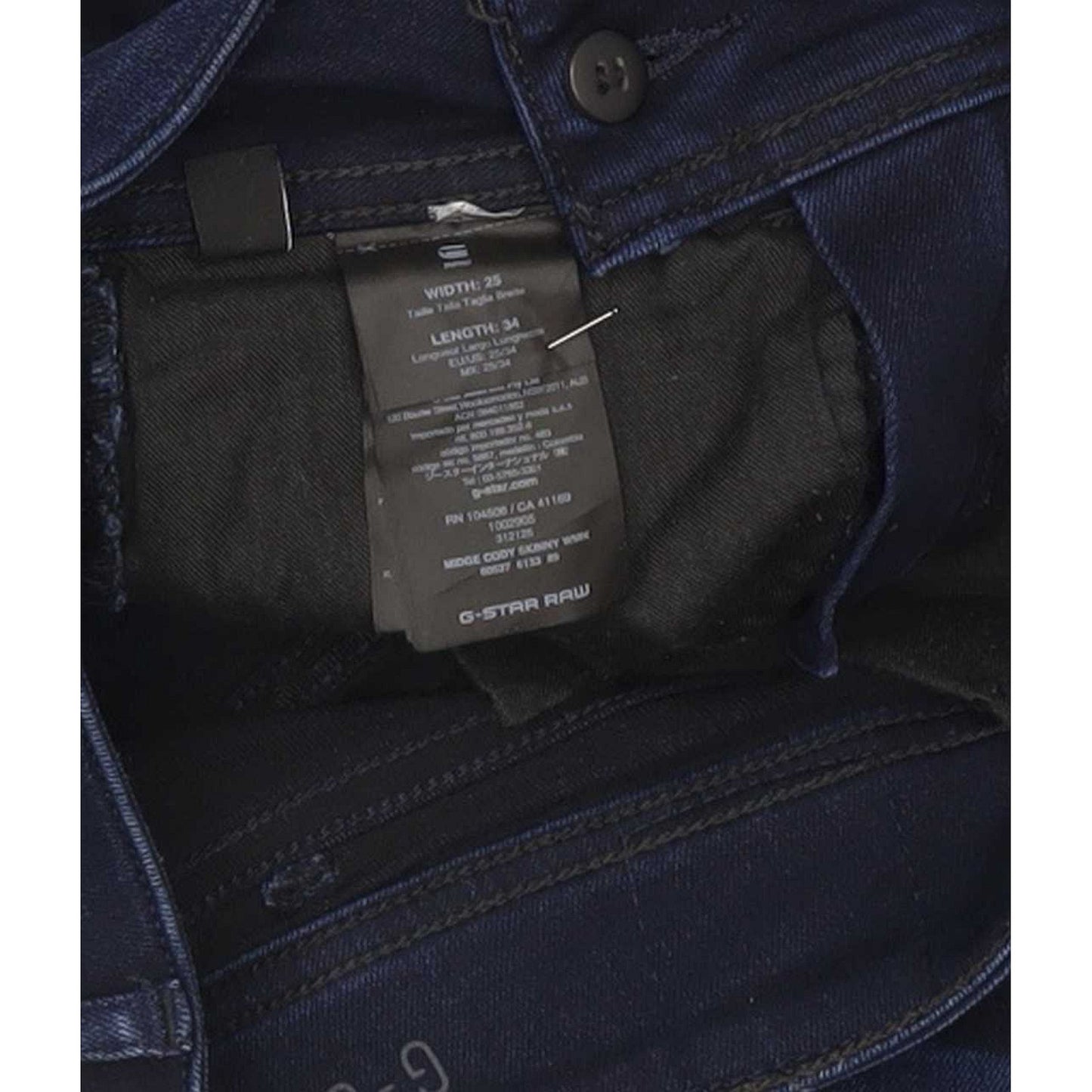 G-Star Midge Cody Women Blue Skinny Slim Stretch Jeans W25 L34