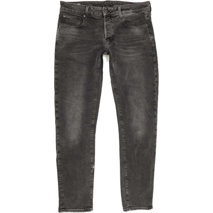 G-Star 3301 Men Charcoal Straight Slim Stretch Jeans W36 L33