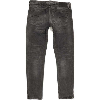 G-Star 3301 Men Charcoal Straight Slim Stretch Jeans W36 L33