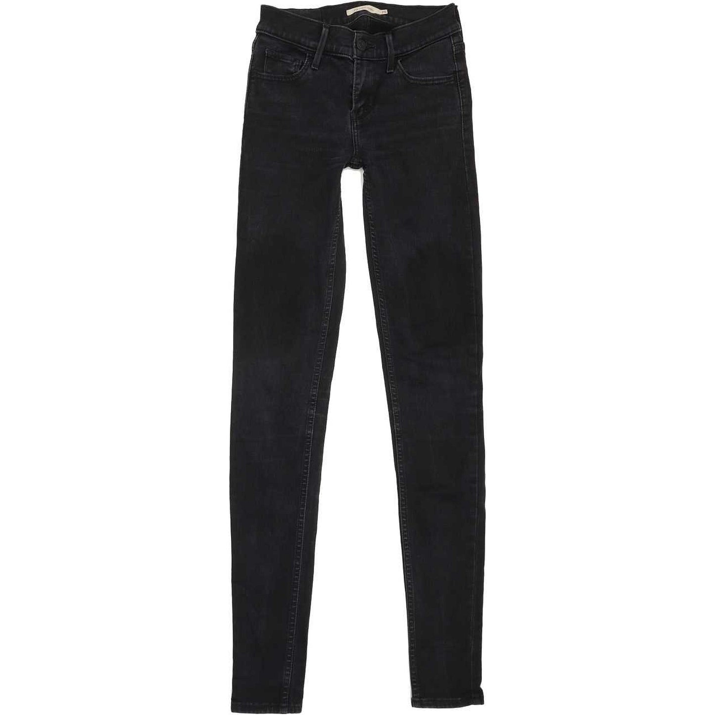 Levi's 710 Super Women Black Skinny Slim Stretch Jeans W25 L32