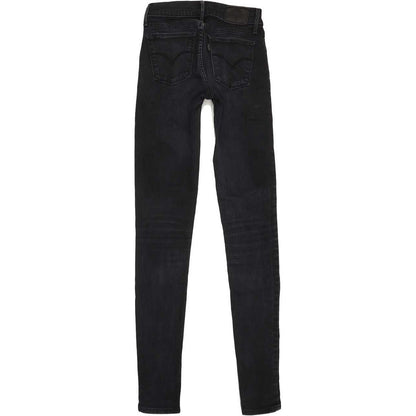 Levi's 710 Super Women Black Skinny Slim Stretch Jeans W25 L32