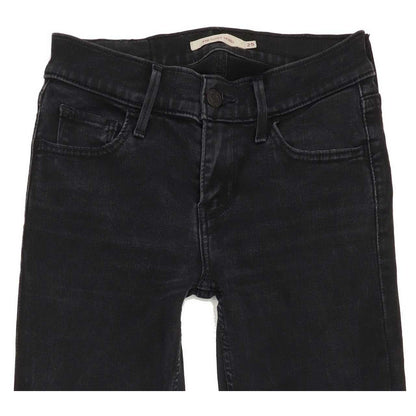 Levi's 710 Super Women Black Skinny Slim Stretch Jeans W25 L32