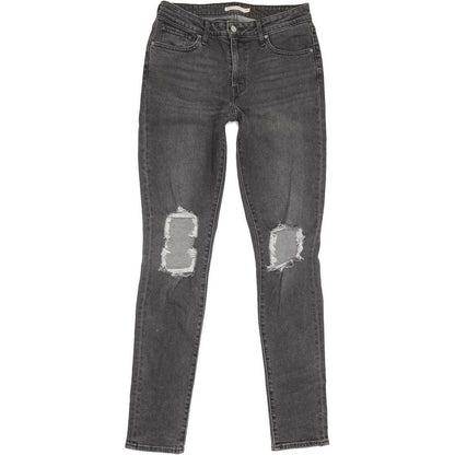 Levi's 721 High Rise Women Grey Skinny Regular Stretch Jeans W29 L34