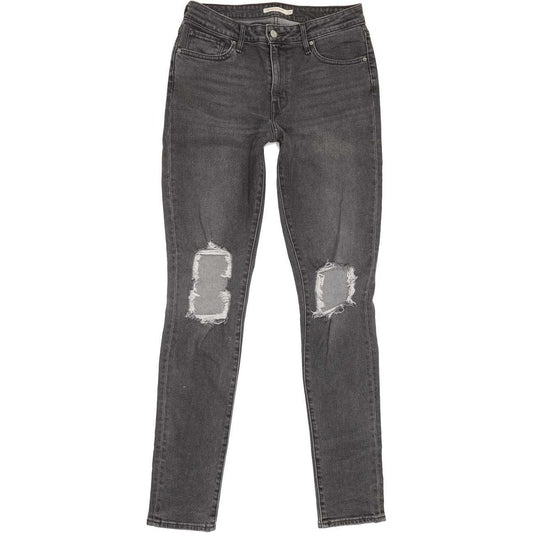 Levi's 721 High Rise Women Grey Skinny Regular Stretch Jeans W29 L34
