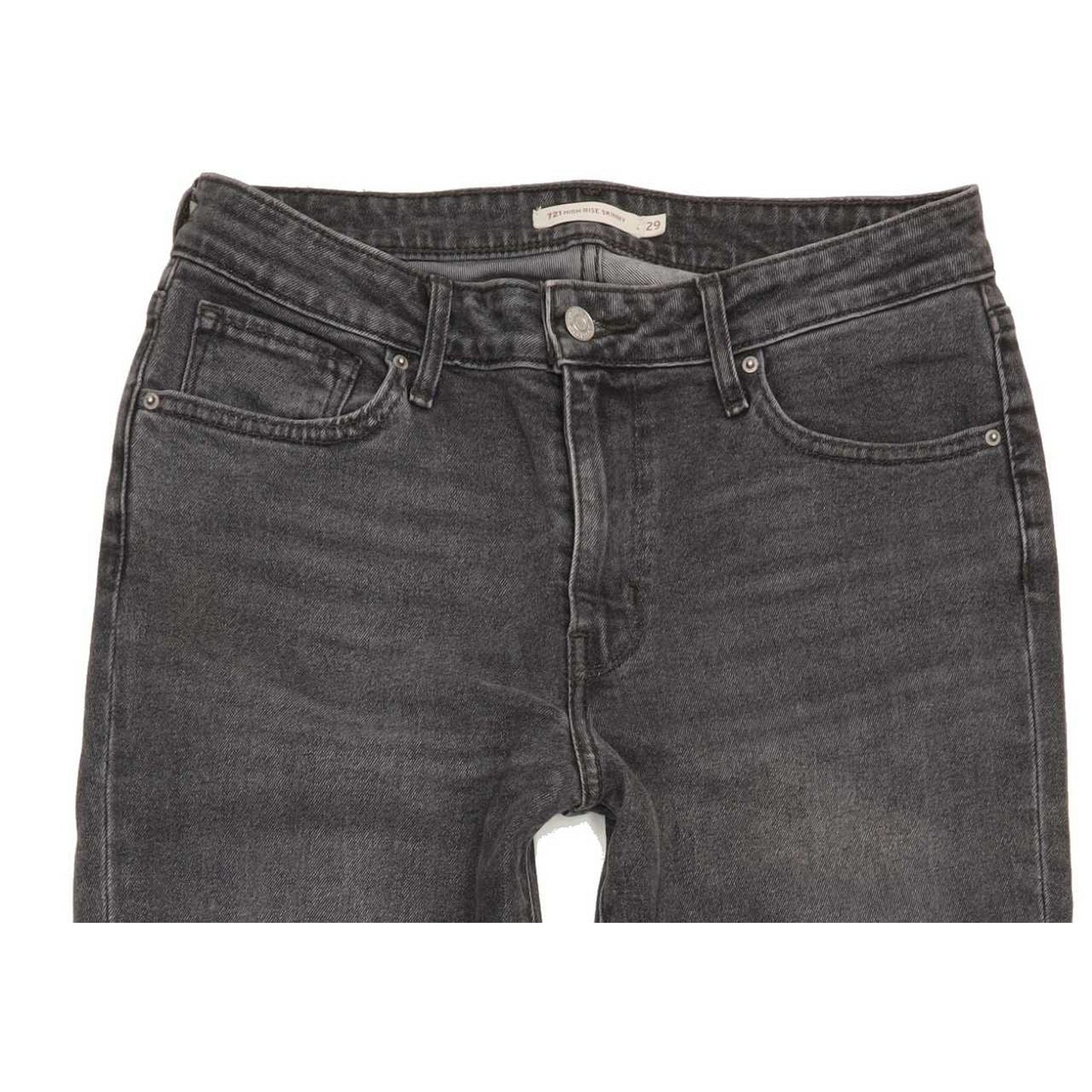 Levi's 721 High Rise Women Grey Skinny Regular Stretch Jeans W29 L34
