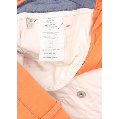 G-Star Bronson Orange Low Tapered Regular Chino Stretch Jeans High Waisted W29 L30