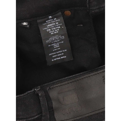 G-Star Defend Super Men Black Straight Slim Stretch Jeans W29 L28