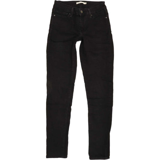 G-Star 711 Women Black Skinny Slim Jeans W26 L29