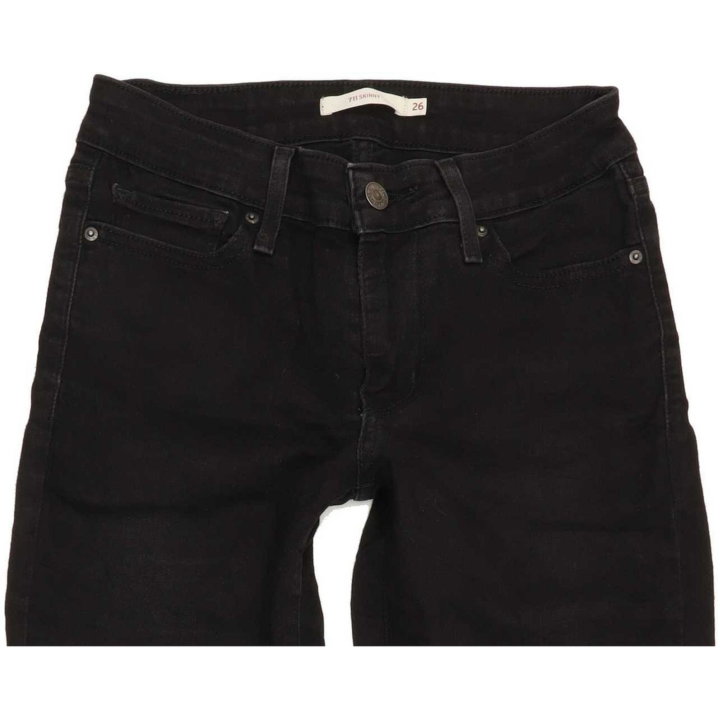 G-Star 711 Women Black Skinny Slim Jeans W26 L29