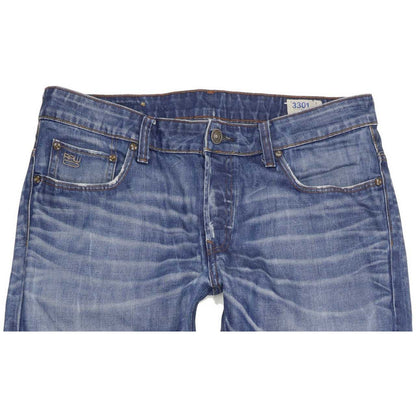 G-Star 3301 Men Blue Straight Regular Jeans W36 L31