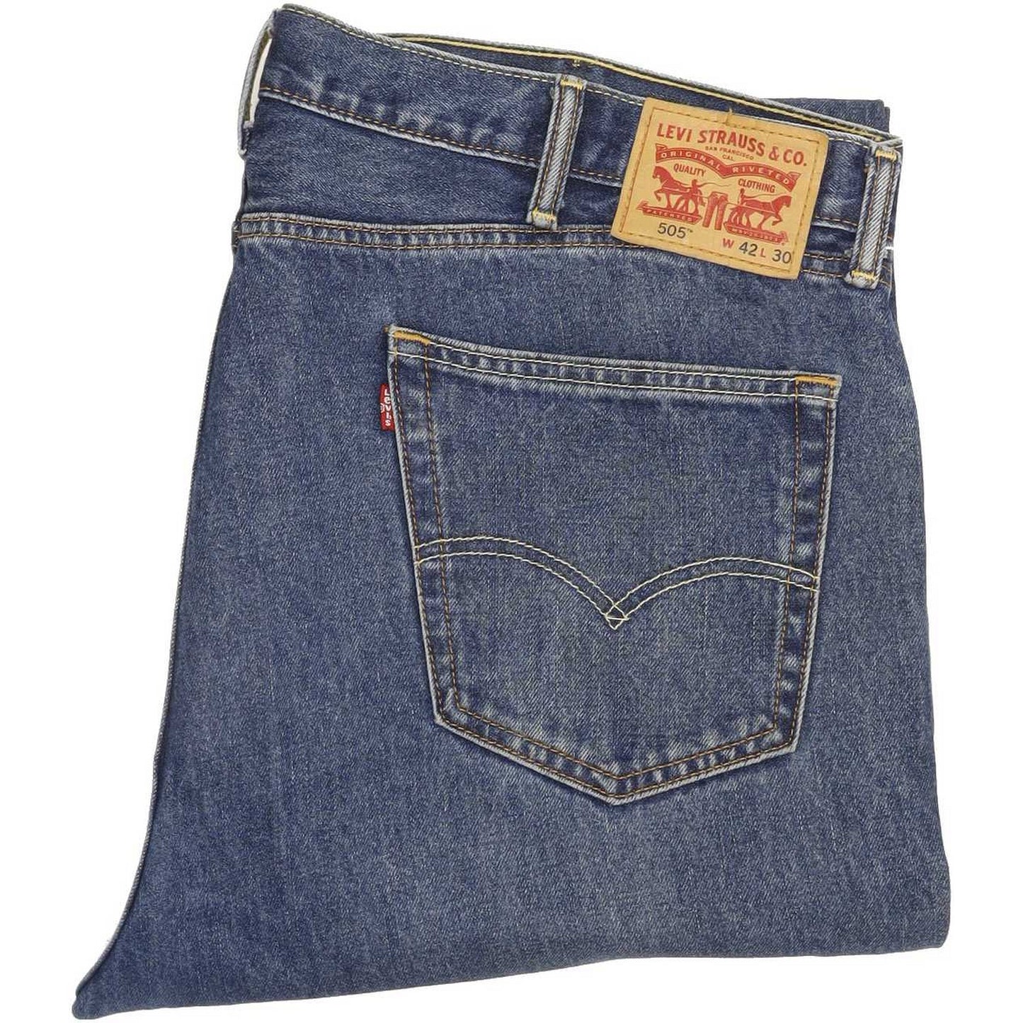 Levi's 505 Men Blue Straight Regular Jeans W43 L30