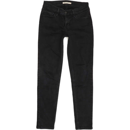 Levi's 710 Super Women Black Skinny Slim Stretch Jeans W28 L27