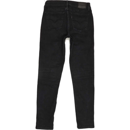 Levi's 710 Super Women Black Skinny Slim Stretch Jeans W28 L27