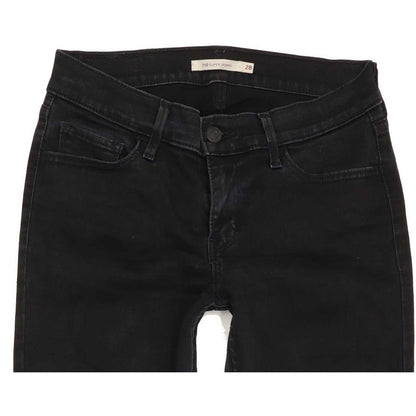Levi's 710 Super Women Black Skinny Slim Stretch Jeans W28 L27