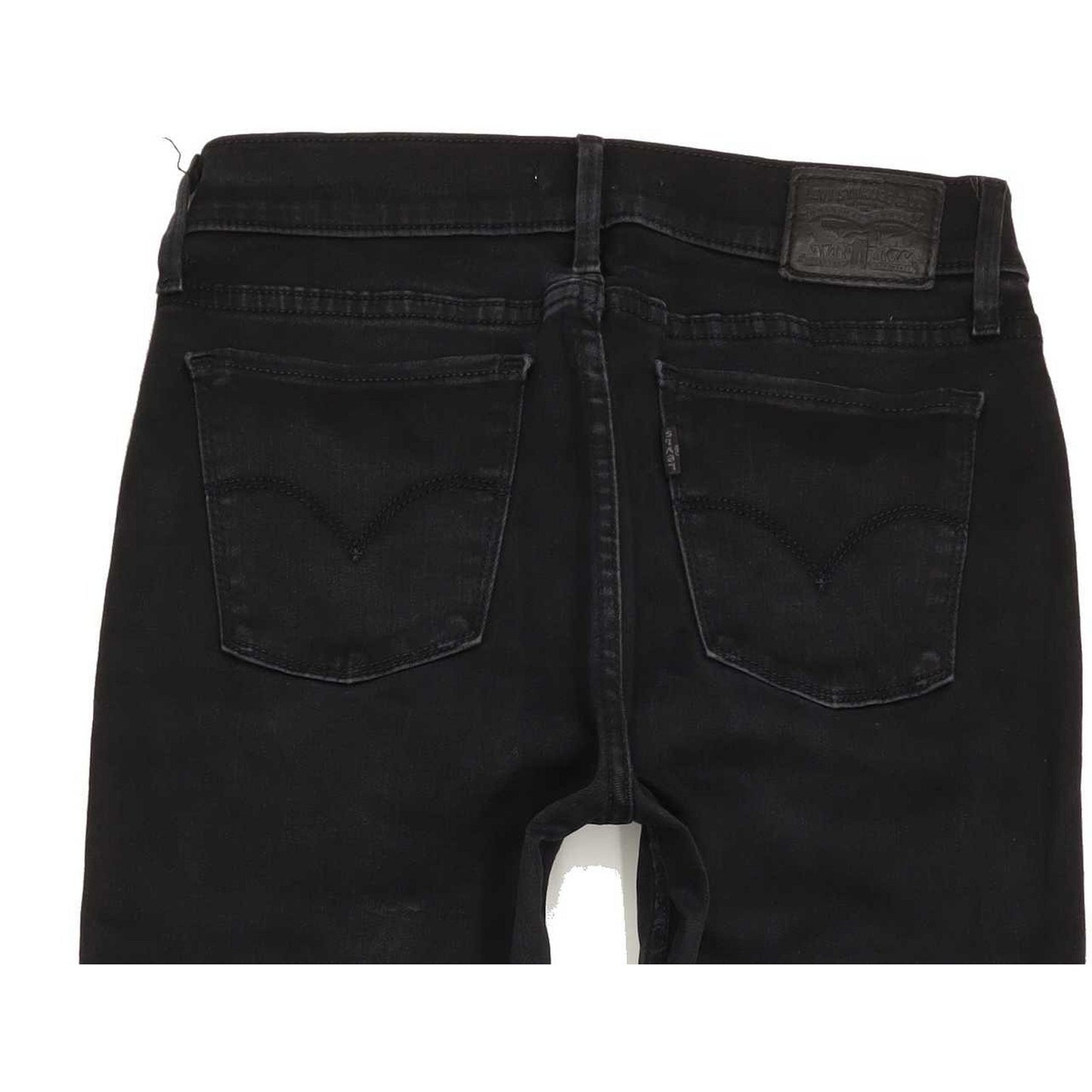 Levi's 710 Super Women Black Skinny Slim Stretch Jeans W28 L27