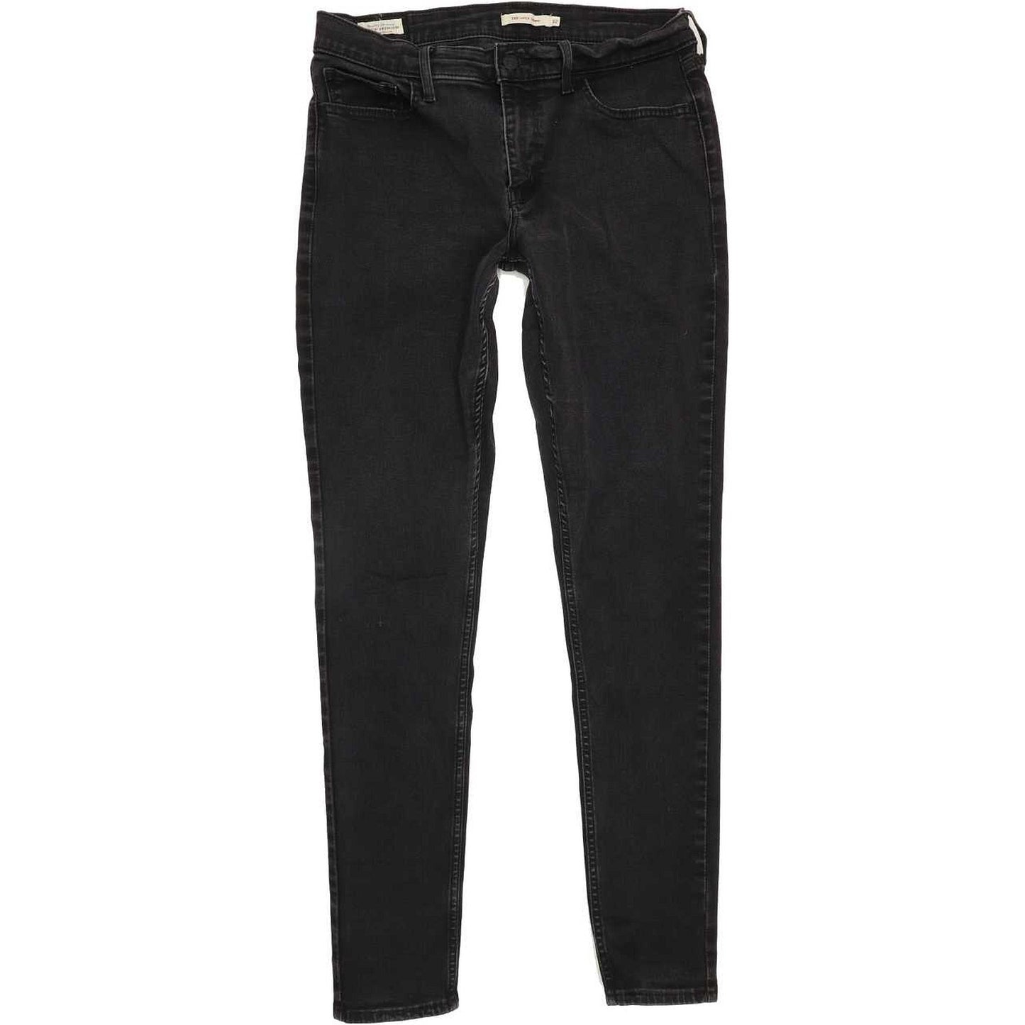 Levi's 710 Super Men Black Skinny Slim Stretch Jeans W32 L30