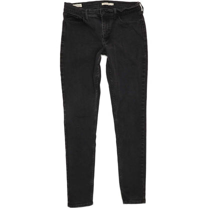 Levi's 710 Super Men Black Skinny Slim Stretch Jeans W32 L30