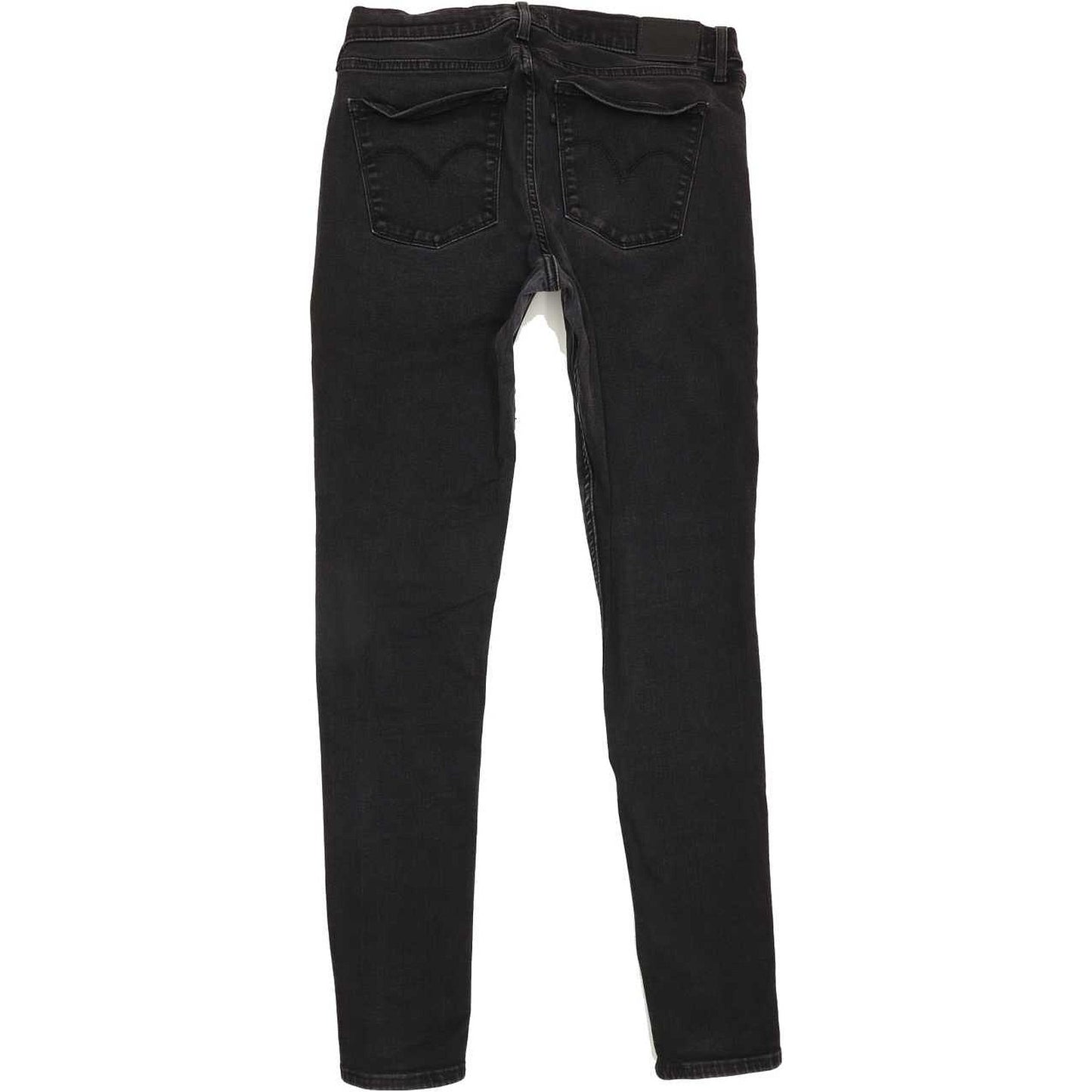 Levi's 710 Super Men Black Skinny Slim Stretch Jeans W32 L30