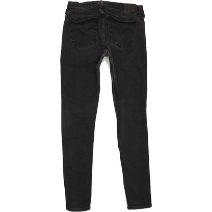Levi's 710 Super Men Black Skinny Slim Stretch Jeans W32 L30