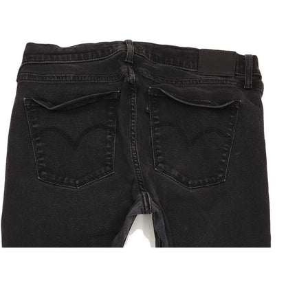 Levi's 710 Super Men Black Skinny Slim Stretch Jeans W32 L30