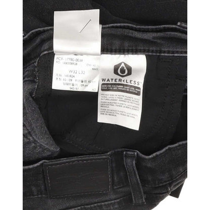 Levi's 710 Super Men Black Skinny Slim Stretch Jeans W32 L30