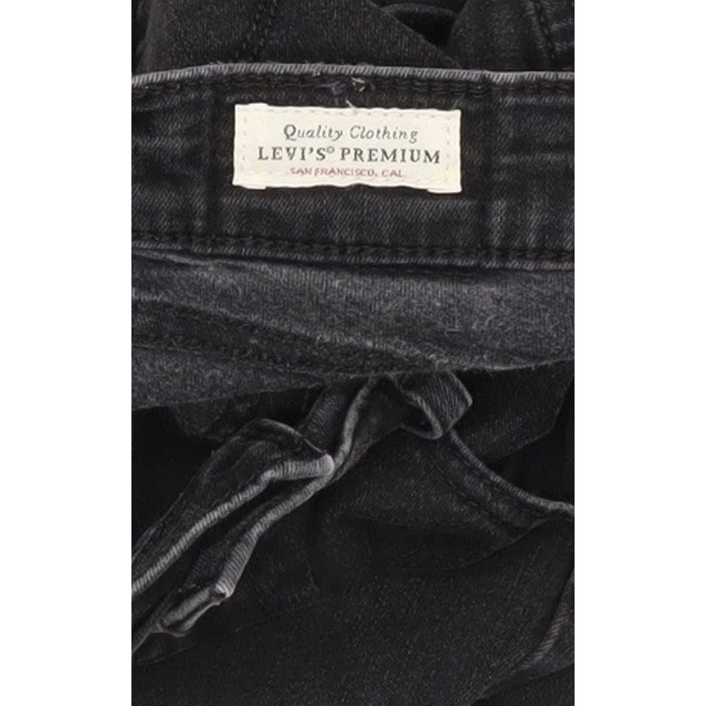 Levi's 710 Super Men Black Skinny Slim Stretch Jeans W32 L30