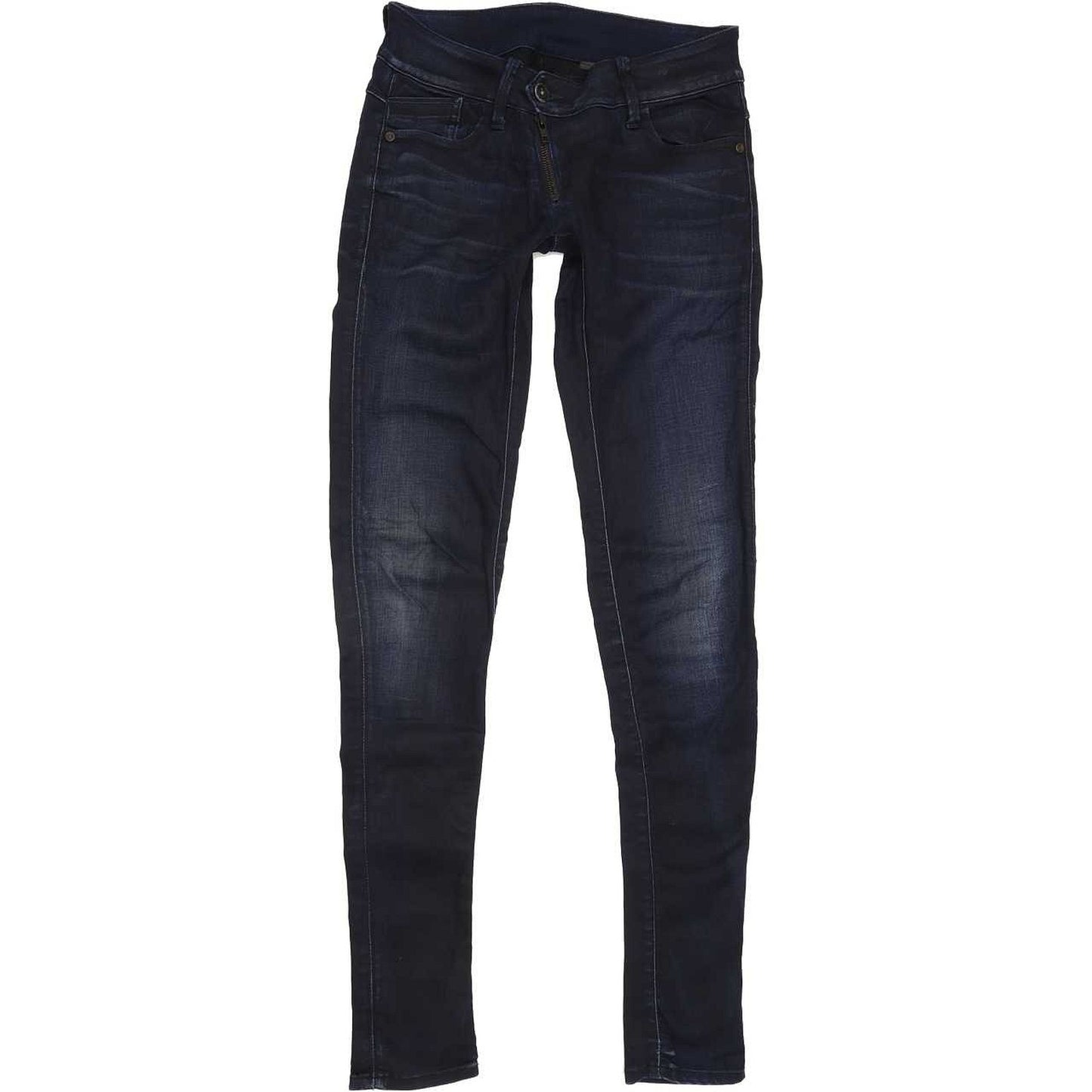 G-Star Lynn Zip Women Blue Skinny Slim Stretch Jeans W28 L34