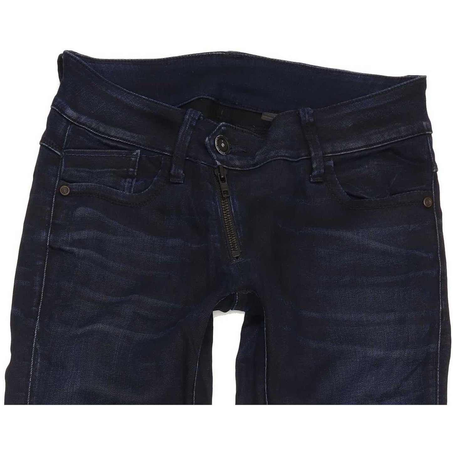 G-Star Lynn Zip Women Blue Skinny Slim Stretch Jeans W28 L34