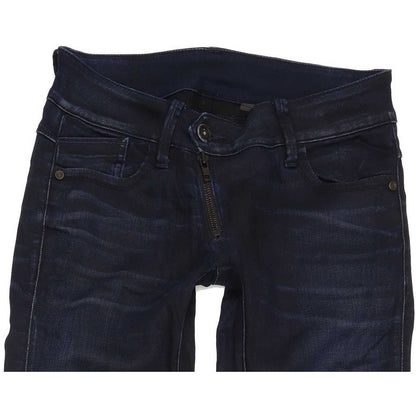 G-Star Lynn Zip Women Blue Skinny Slim Stretch Jeans W28 L34