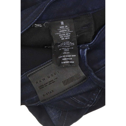 G-Star Lynn Zip Women Blue Skinny Slim Stretch Jeans W28 L34