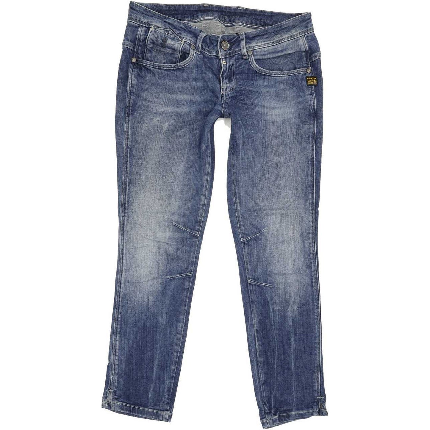 G-Star Refender Ankle Women Blue Skinny Slim Cropped Stretch Jeans W28 L25