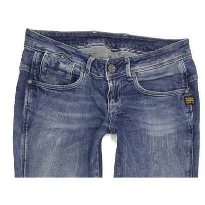 G-Star Refender Ankle Women Blue Skinny Slim Cropped Stretch Jeans W28 L25