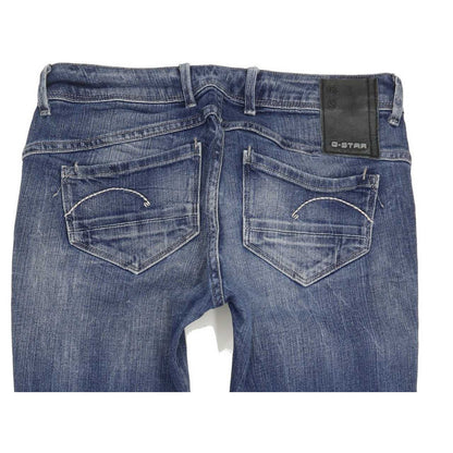 G-Star Refender Ankle Women Blue Skinny Slim Cropped Stretch Jeans W28 L25