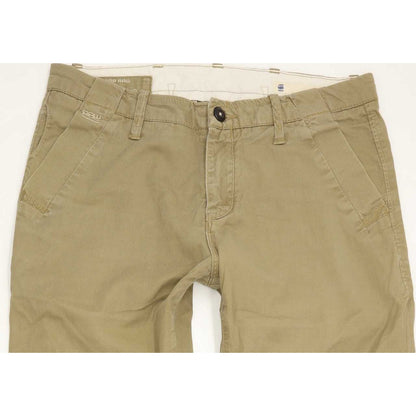 G-Star Bronson Women Beige Tapered Loose Chino Stretch Jeans W26 L34
