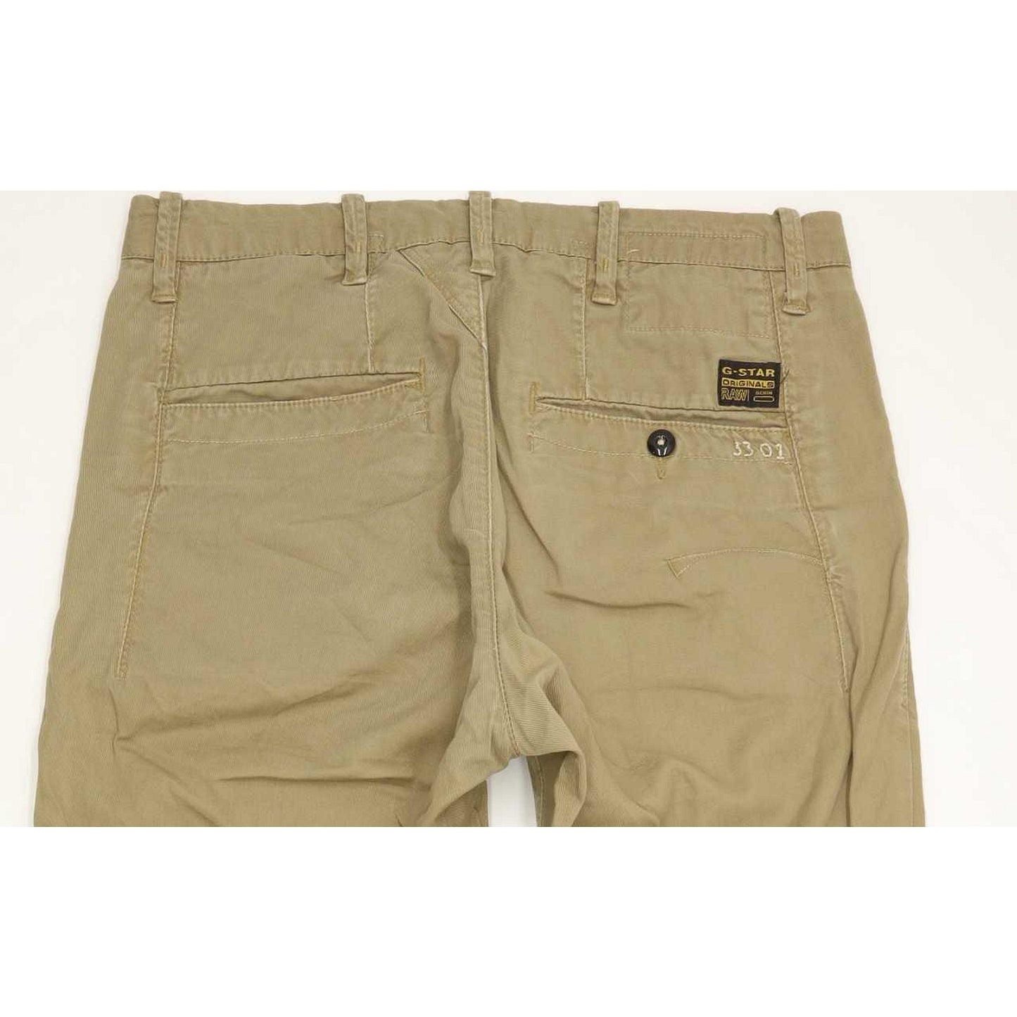 G-Star Bronson Women Beige Tapered Loose Chino Stretch Jeans W26 L34